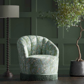 F1677/05 Golden Lily William Morris Designs Apple and Blush Fabric by Clarke & Clarke F1677/05 Golden Lily William Morris Designs Apple and Blush Fabric by Clarke & Clarke