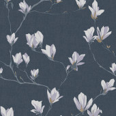 113355 Little Magnolia Dusky Seaspray Wallpaper by Laura Ashley