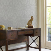 113410 Heraldic Damask Wallpaper by Laura Ashley