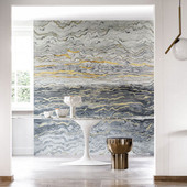 75064192 Azurite Alliages Panel Wallpaper by Casamance