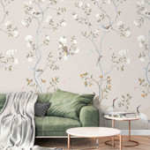 1911-2 Chinoiserie Mural Spring Blossom Wallpaper By Galerie 1911-2 Chinoiserie Mural Spring Blossom Wallpaper By Galerie