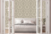4409 Ciara Damask Soft Silver Wallpaper by Belgravia Zambaiti Parati