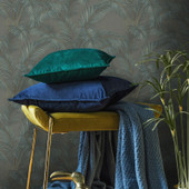 PA01628 Palmaria Pavone Teal Wallpaper By Sketch Twenty 3