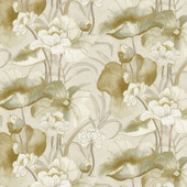 DE01734 Waterlily Designology Gold Wallpaper By Sketch Twenty 3