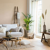 DAE68521400 Linen Uni Danae Wallpaper by Caselio