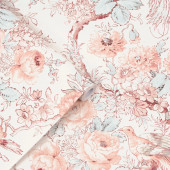 115269 Birtle Blush Wallpaper by Laura Ashley