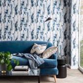 W0183/01 Lagna Vivido Midnight Wallpaper by Clarke & Clarke W0183/01 Lagna Vivido Midnight Wallpaper by Clarke & Clarke