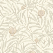 9610 Pomegranate Leaf Cream White Wallpaper by Belgravia