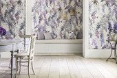 216296 Wisteria Falls Panel A Waterperry Wallpaper by Sanderson