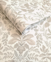 13670 Leaf Damask Beige Wallpaper by Holden Decor