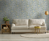 13602 Floral Bird Trail Blue Wallpaper by Holden Decor