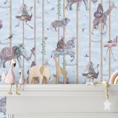 BMCF003/04A Carousel Blue Wallpaper by Brand McKenzie BMCF003/04A Carousel Blue Wallpaper by Brand McKenzie
