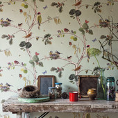 215706 ( DWOW215706 ) Woodland Chorus Woodland Walk Wallpaper by Sanderson