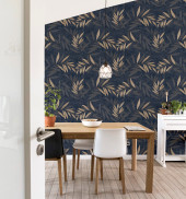 299301 Luxury Leaf Navy Champagne Wallpaper By Arthouse 299301 Luxury Leaf Navy Champagne Wallpaper By Arthouse