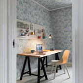 S10145 Kersti Huset I Solen Soft Blue Wallpaper By Sandberg S10145 Kersti Huset I Solen Soft Blue Wallpaper By Sandberg