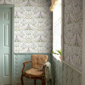 S10154 Till Carl Huset I Solen Lilac Wallpaper By Sandberg S10154 Till Carl Huset I Solen Lilac Wallpaper By Sandberg