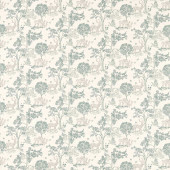F1702/03 Rivington Studio G Northwood Teal Fabric by Clarke & Clarke