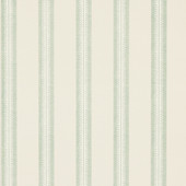 J190W-02 Innis Stripe Innis Aqua Wallpaper By Jane Churchill