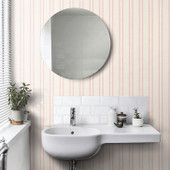 J190W-05 Innis Stripe Innis Pink Wallpaper By Jane Churchill