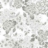 FD26303 Irina Happy Grey Wallpaper by A Street Prints FD26303 Irina Happy Grey Wallpaper by A Street Prints