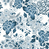 FD26304 Irina Happy Royal Blue Wallpaper by A Street Prints FD26304 Irina Happy Royal Blue Wallpaper by A Street Prints