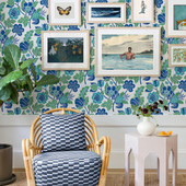 FD26339 Jacobean Happy Blue Wallpaper by A Street Prints FD26339 Jacobean Happy Blue Wallpaper by A Street Prints