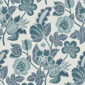 FD26340 Jacobean Happy Teal Wallpaper by A Street Prints