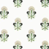 T16214 Tybee Bud Kismet Black and Green Wallpaper by Thibaut T16214 Tybee Bud Kismet Black and Green Wallpaper by Thibaut