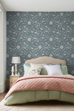 121190 Optimism Floral Blue Wallpaper by Next