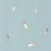 ONB102696049 Funny Swim Only Blue Wallpaper by Caselio ONB102696049 Funny Swim Only Blue Wallpaper by Caselio