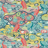 T13331 Heron Stream Pavilion Coral and Aqua Wallpaper by Thibaut T13331 Heron Stream Pavilion Coral and Aqua Wallpaper by Thibaut