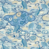 T13332 Heron Stream Pavilion Blue Wallpaper by Thibaut T13332 Heron Stream Pavilion Blue Wallpaper by Thibaut