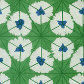 T13088 Sunburst Summer House Emerald Green Wallpaper by Thibaut
