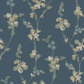 5510 Vera Swedish Grace Navy Wallpaper by Borastapeter