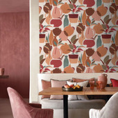 76210712 Vallauris Terra Rossa Wallpaper by Casamance