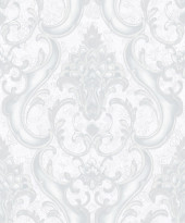 539776 Sonata Damask Silver Grey Wallpaper by Rasch