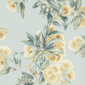 AT24552 Camellia Garden Devon Soft Gold Wallpaper by Anna French