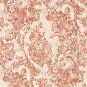 217324 Fringed Tulip Toile Giles Deacon Putty Wallpaper by Sanderson