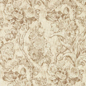 217325 Fringed Tulip Toile Giles Deacon Jute Wallpaper by Sanderson