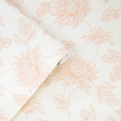 122763 Stratton Plaster Pink Wallpaper by Laura Ashley