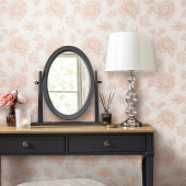 122763 Stratton Plaster Pink Wallpaper by Laura Ashley