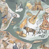 BMPP004/10A Travel Map Wallpaper by Brand McKenzie BMPP004/10A Travel Map Wallpaper by Brand McKenzie