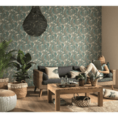 5410-19 Botanical Hacienda Leaf Teal Wallpaper By Erismann 5410-19 Botanical Hacienda Leaf Teal Wallpaper By Erismann