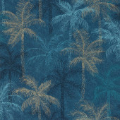 W0189/02 Palmyra Breegan Jane Midnight/Luxe Wallpaper by Clarke & Clarke