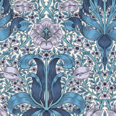 217338 Spring Thicket Bedford Park Indigo & Lilac Wallpaper by Morris & Co 217338 Spring Thicket Bedford Park Indigo & Lilac Wallpaper by Morris & Co