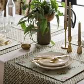 F1736/02 Leiden Secret Garden Blush/Sage Clarke & Clarke Fabric