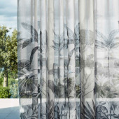 133959 Floreana Sheers 1 Black Earth/Tranquility Harlequin Fabric 133959 Floreana Sheers 1 Black Earth/Tranquility Harlequin Fabric