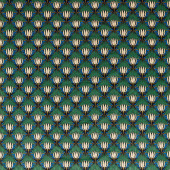 520013 Tulip & Bird Bedford Park Goblin Green & Raven Fabric by Morris & Co