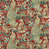 226696 Forest Compilation Red Fabric by Morris & Co 226696 Forest Compilation Red Fabric by Morris & Co