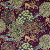 226699 The Brook Compilation Tapestry Red Fabric by Morris & Co 226699 The Brook Compilation Tapestry Red Fabric by Morris & Co